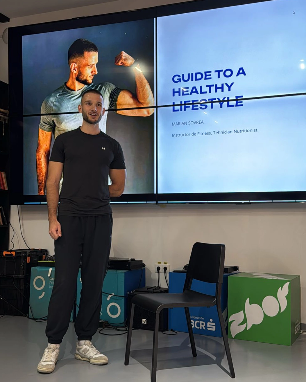 Marian Șovrea la un workshop de nutriție